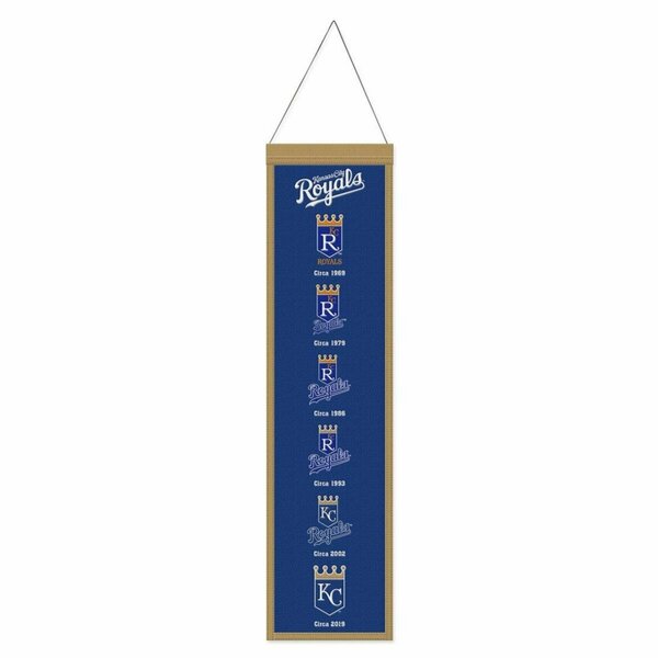 Wraft Fanatics 8 x 32 in. Kansas City Royals Wool Heritage Evolution Design Banner 9416647733